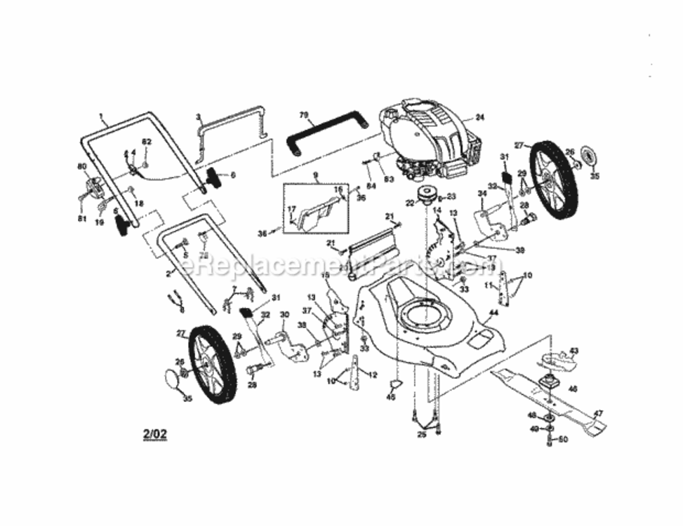 Page A Diagram and Parts List for 917378780  Craftsman Lawn Mower