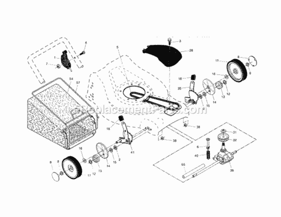 Page B Diagram and Parts List for 917378860  Craftsman Lawn Mower