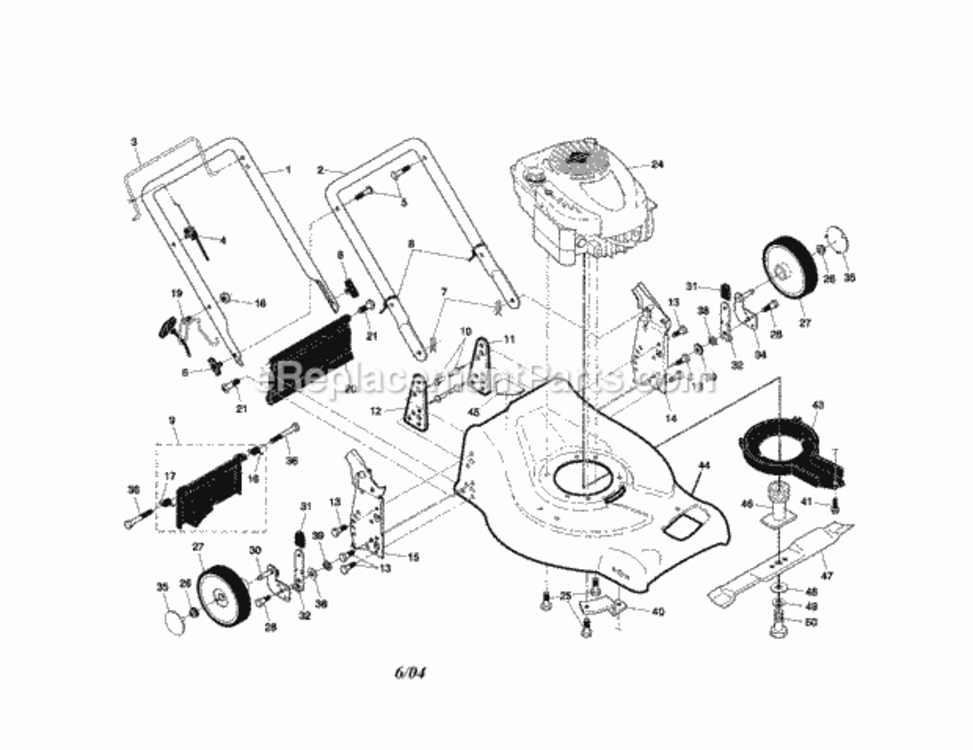 Page A Diagram and Parts List for 917378870  Craftsman Lawn Mower