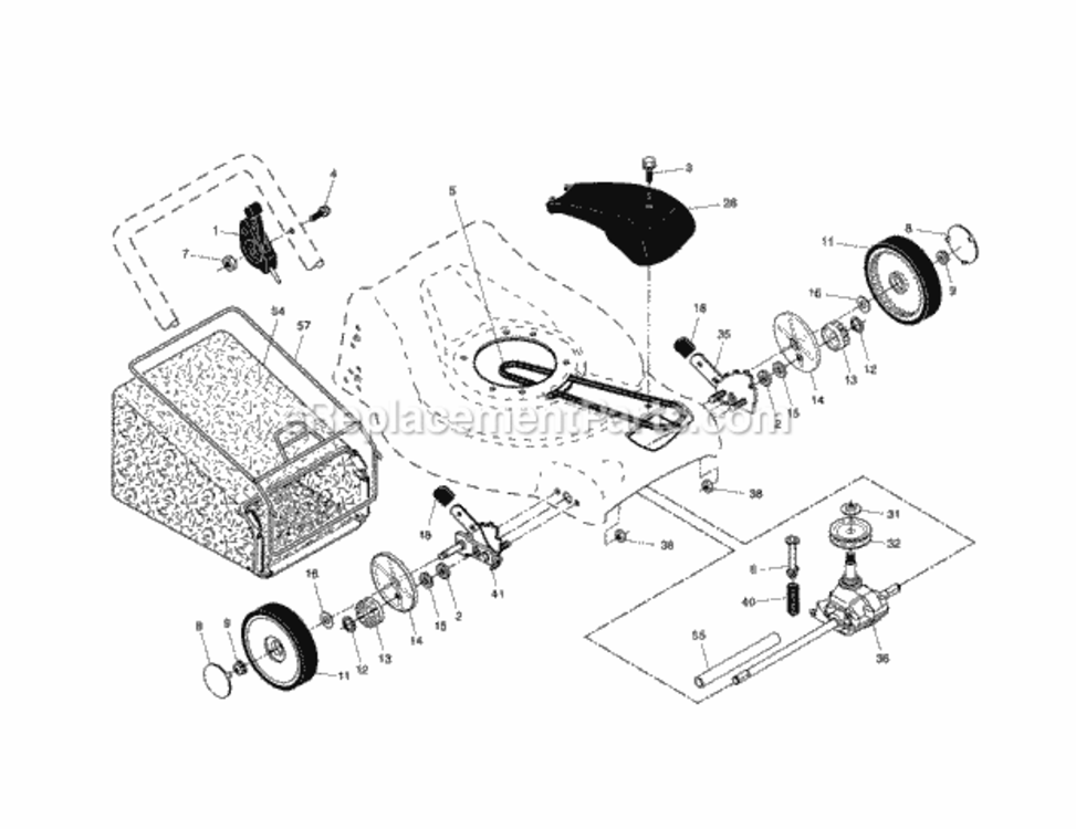 Page B Diagram and Parts List for 917378870  Craftsman Lawn Mower