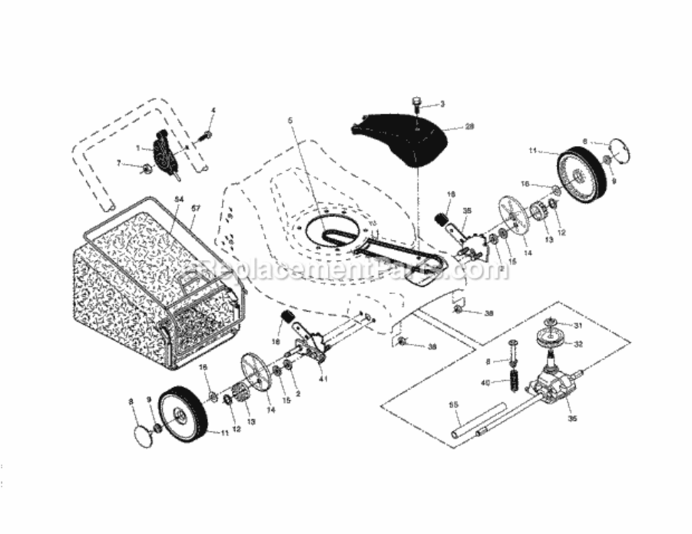 Page B Diagram and Parts List for 917378871  Craftsman Lawn Mower