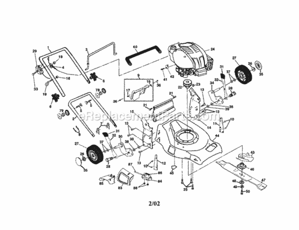 Page A Diagram and Parts List for 917378900  Craftsman Lawn Mower
