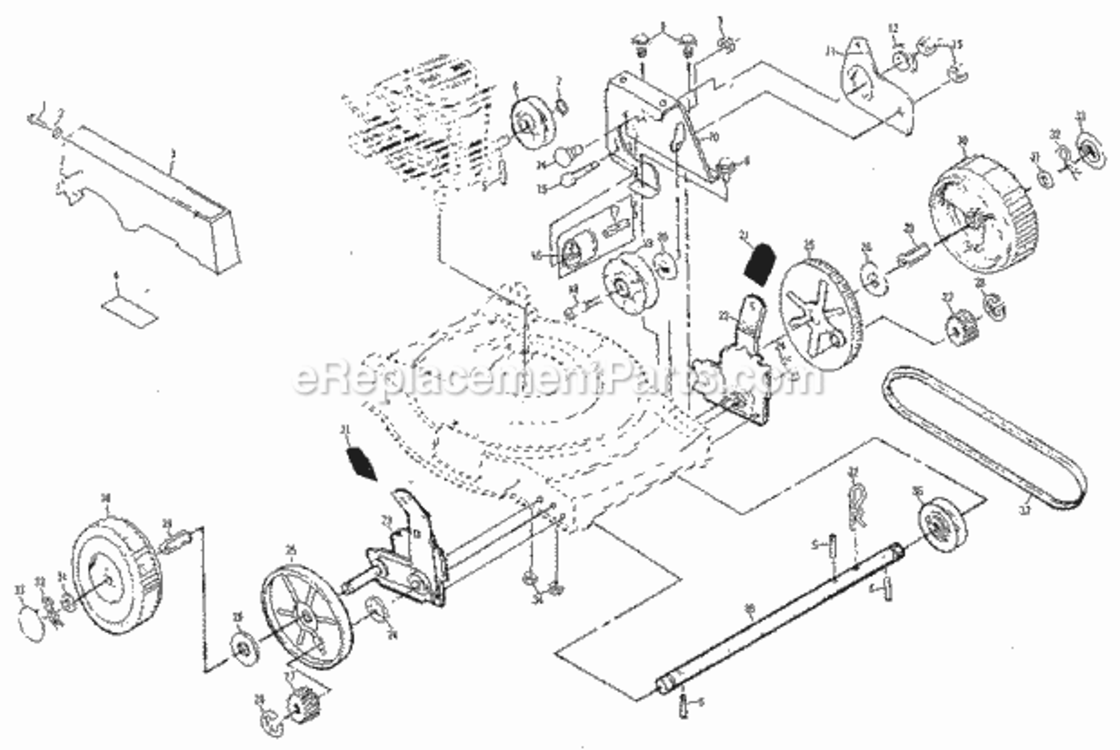 Page B Diagram and Parts List for 917378910  Craftsman Lawn Mower