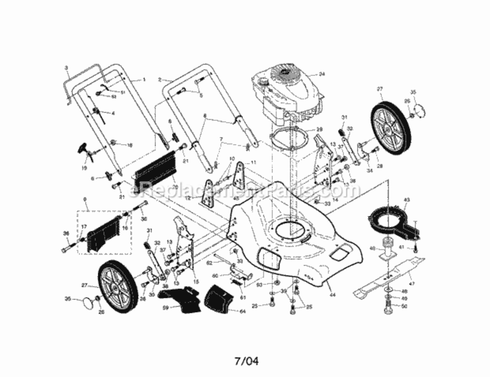 Page A Diagram and Parts List for 917378922  Craftsman Lawn Mower