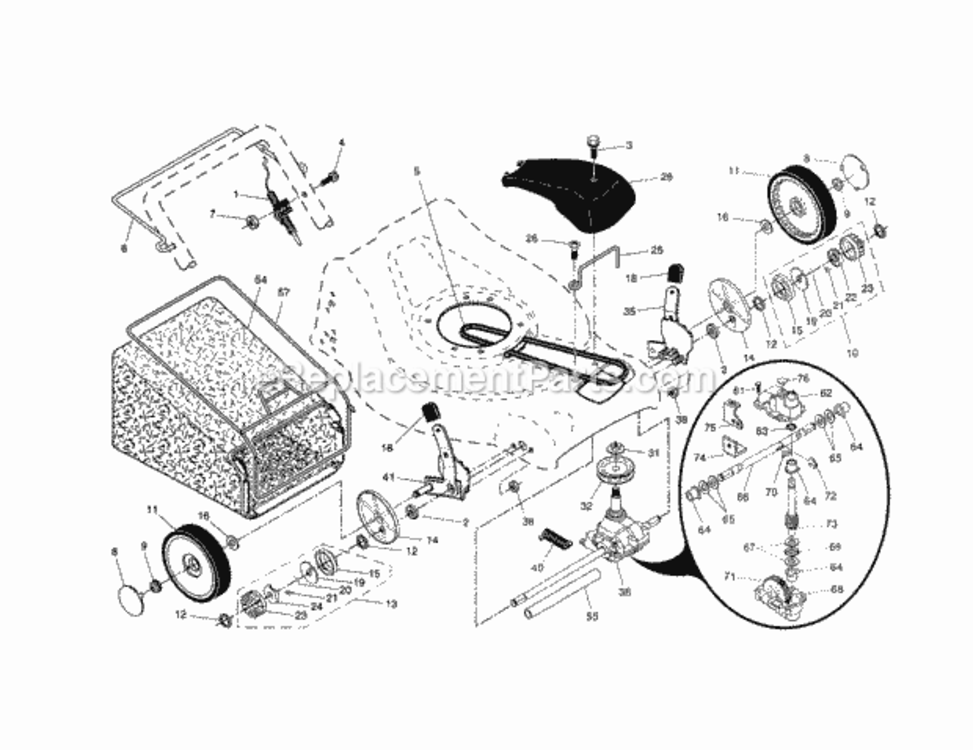 Page B Diagram and Parts List for 917378922  Craftsman Lawn Mower