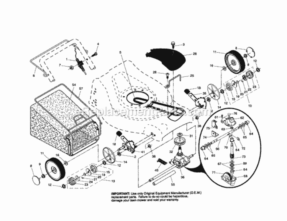Page B Diagram and Parts List for 917378934  Craftsman Lawn Mower