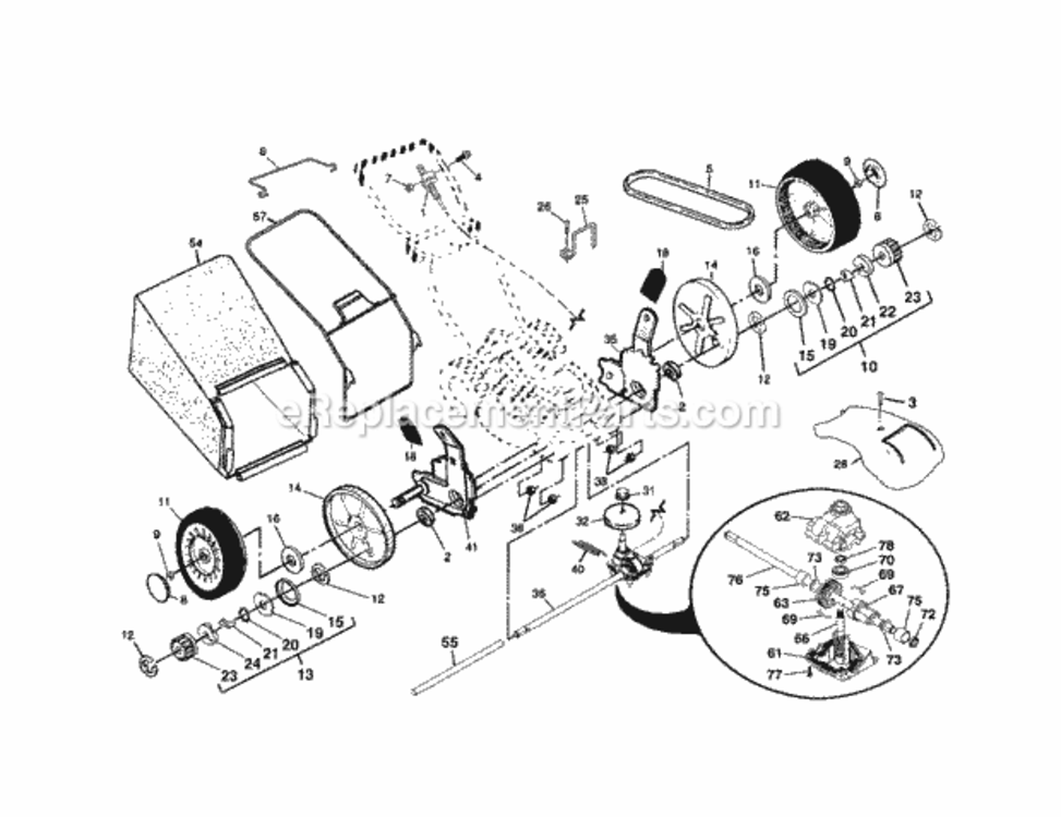 Page B Diagram and Parts List for 917378941  Craftsman Lawn Mower