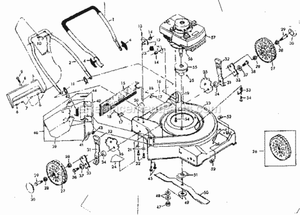 Page A Diagram and Parts List for 917379001  Craftsman Lawn Mower