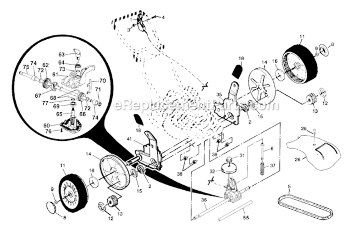 Wheels_And_Tires Diagram and Parts List for 917379200  Craftsman Lawn Mower