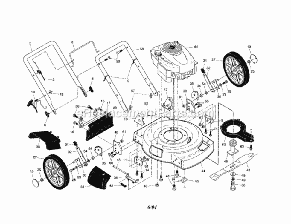 Page A Diagram and Parts List for 917379201  Craftsman Lawn Mower