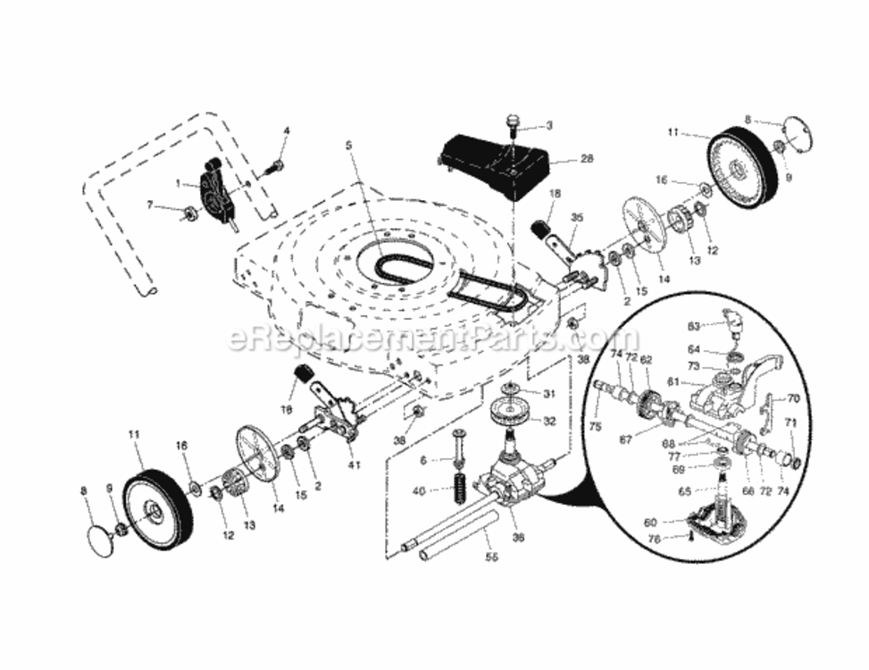 Page B Diagram and Parts List for 917379202  Craftsman Lawn Mower