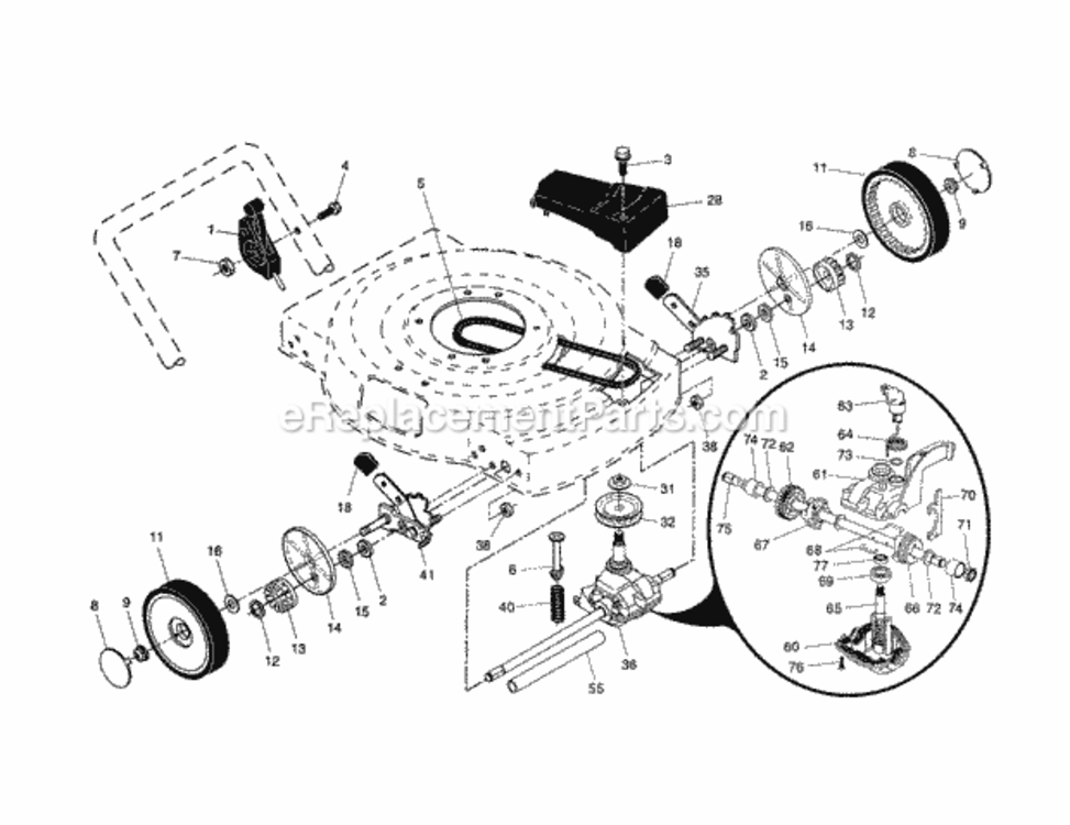 Page B Diagram and Parts List for 917379203  Craftsman Lawn Mower
