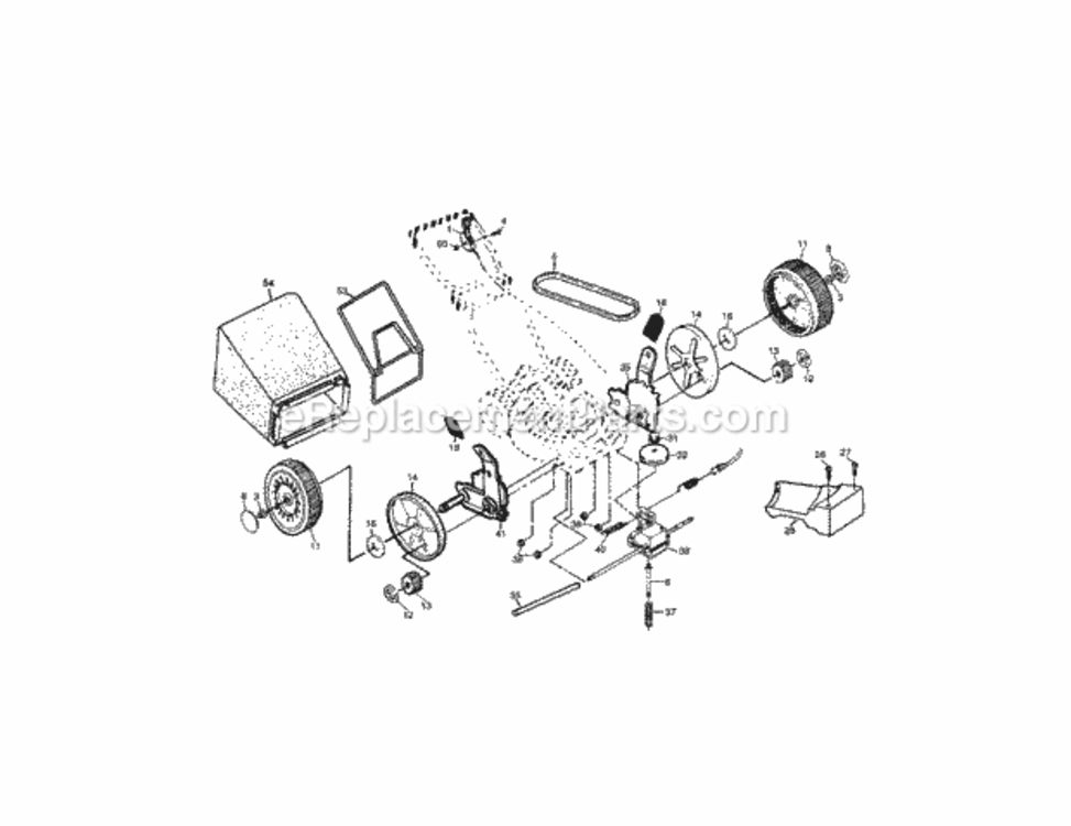 Page B Diagram and Parts List for 917379221  Craftsman Lawn Mower