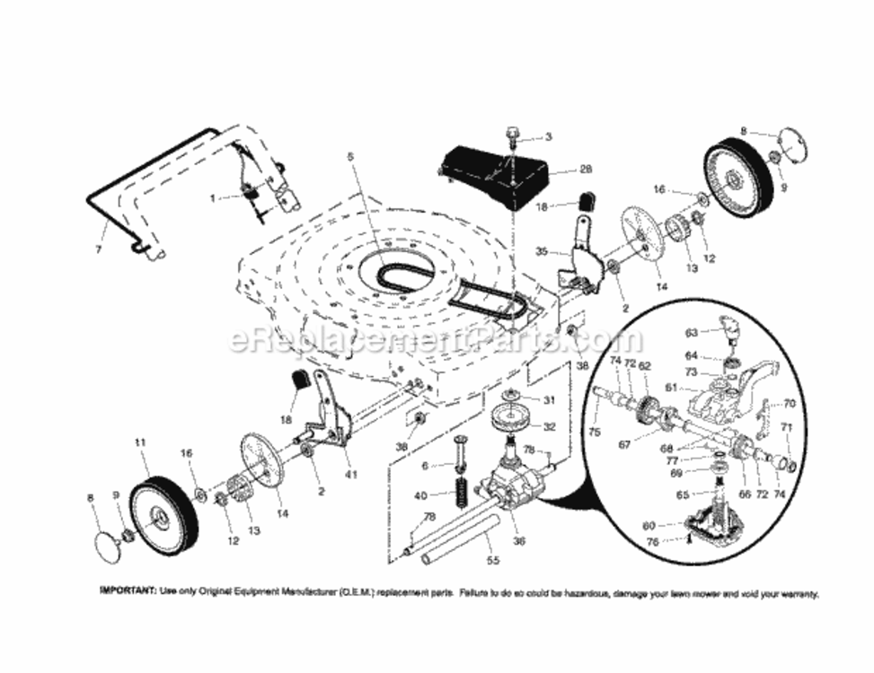 Page B Diagram and Parts List for 917379241  Craftsman Lawn Mower