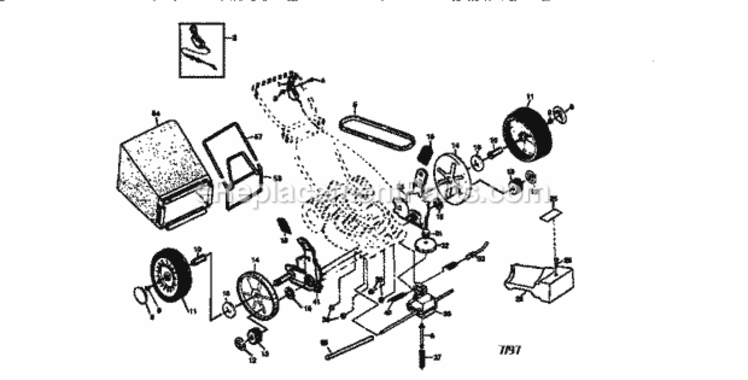 Page A Diagram and Parts List for 917379273  Craftsman Lawn Mower