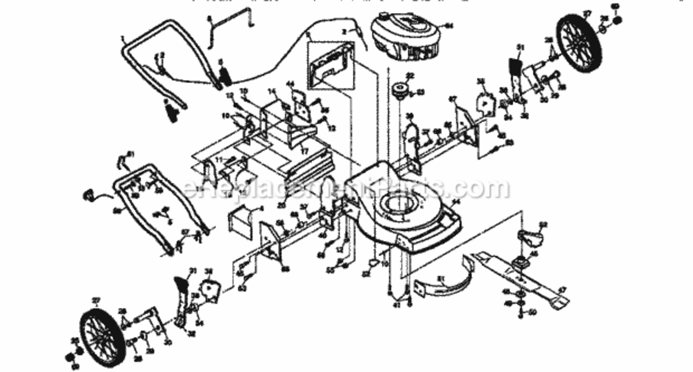 Page B Diagram and Parts List for 917379273  Craftsman Lawn Mower
