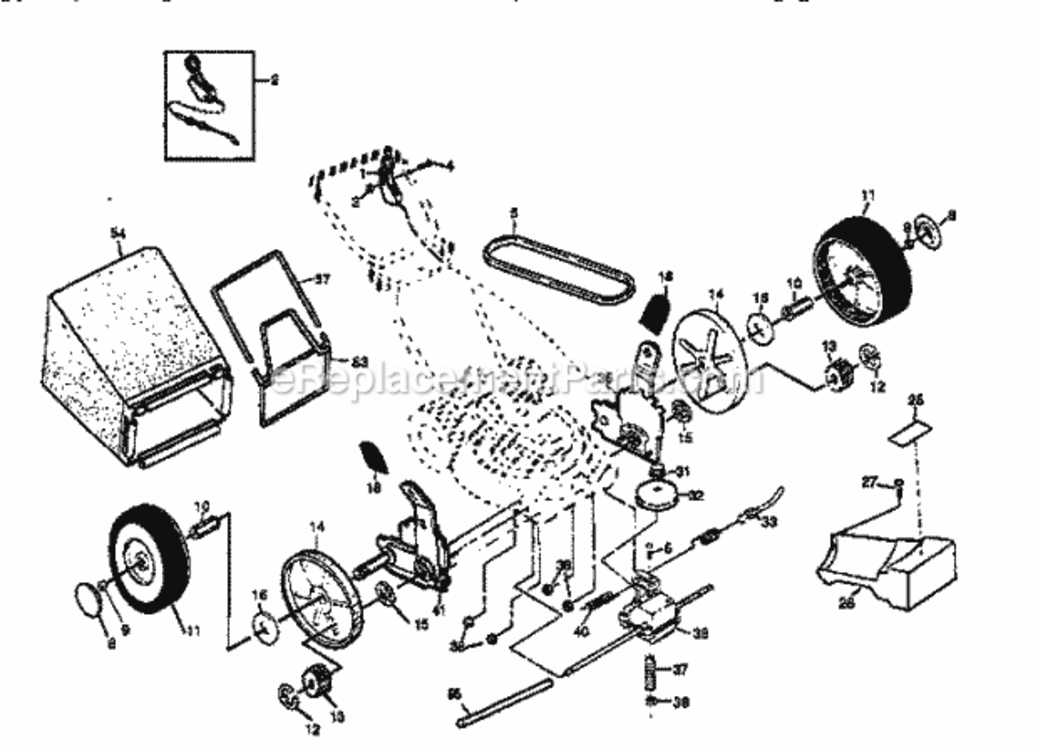 Page B Diagram and Parts List for 917379281  Craftsman Lawn Mower