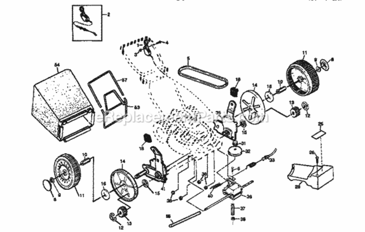 Page B Diagram and Parts List for 917379290  Craftsman Lawn Mower