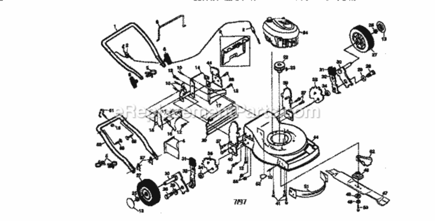 Page A Diagram and Parts List for 917379292  Craftsman Lawn Mower