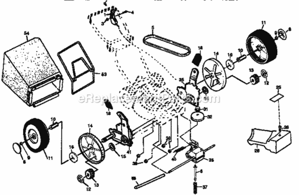 Page B Diagram and Parts List for 917379322  Craftsman Lawn Mower