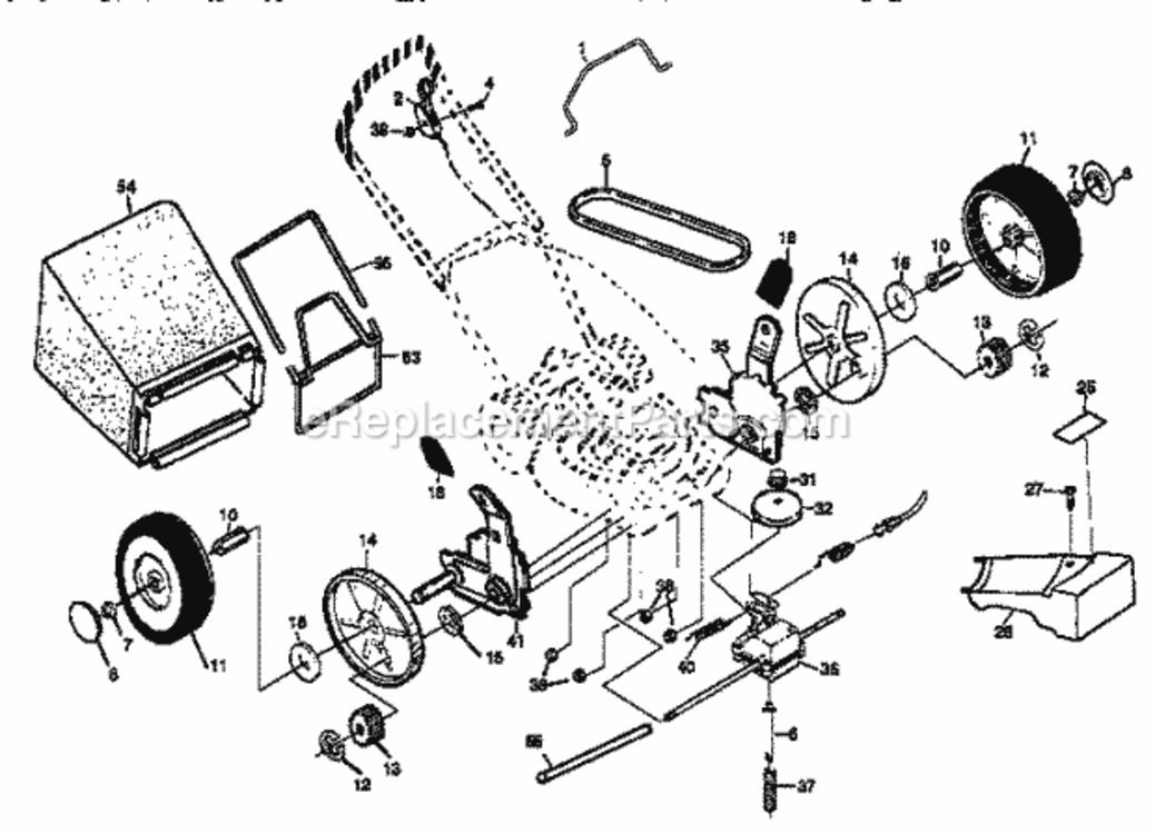 Page B Diagram and Parts List for 917379351  Craftsman Lawn Mower
