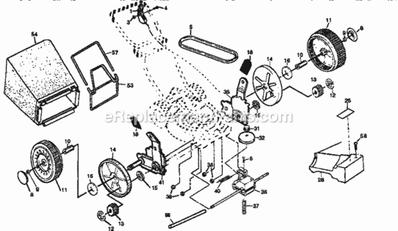 Page B Diagram and Parts List for 917379360  Craftsman Lawn Mower