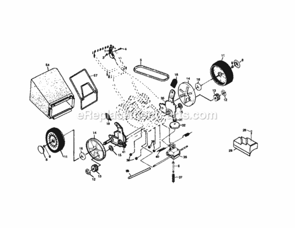 Page B Diagram and Parts List for 917379380  Craftsman Lawn Mower