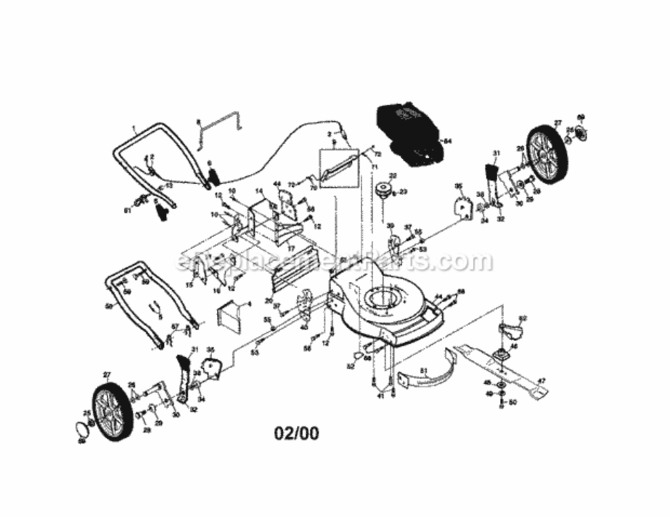Page A Diagram and Parts List for 917379390  Craftsman Lawn Mower