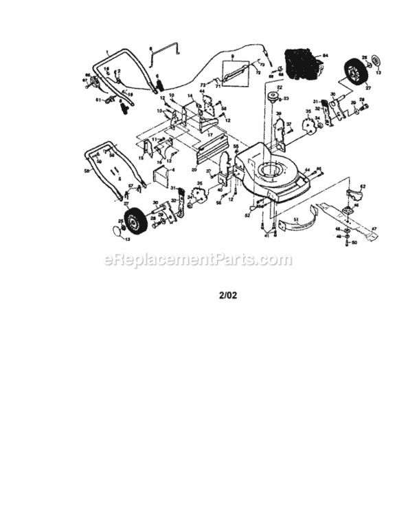 Page A Diagram and Parts List for 917379430  Craftsman Lawn Mower