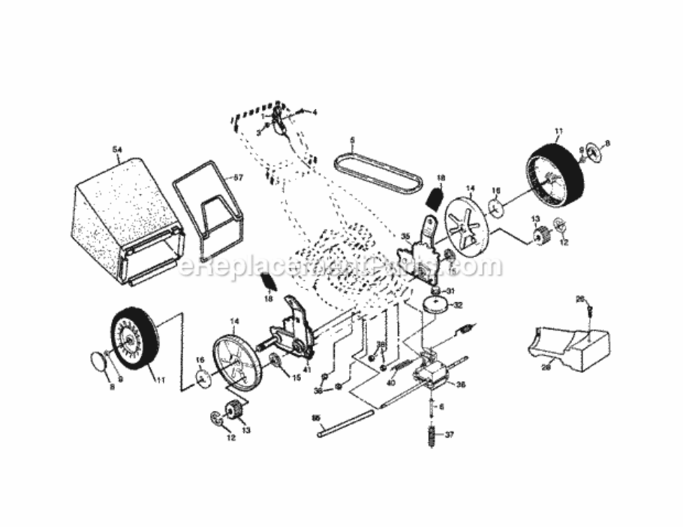 Page B Diagram and Parts List for 917379431  Craftsman Lawn Mower