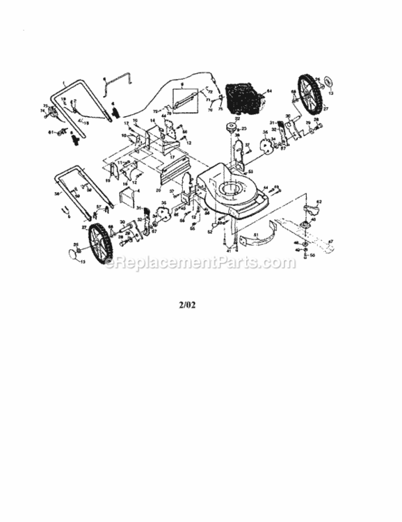 Page A Diagram and Parts List for 917379440  Craftsman Lawn Mower