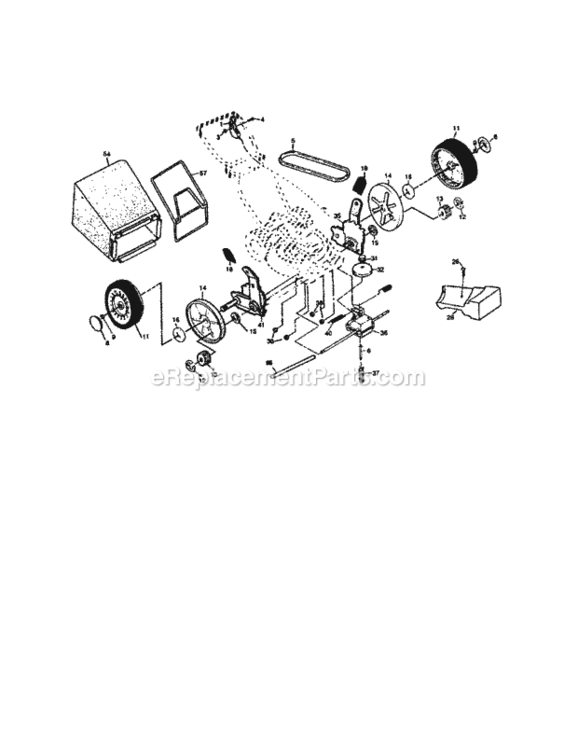 Page B Diagram and Parts List for 917379440  Craftsman Lawn Mower