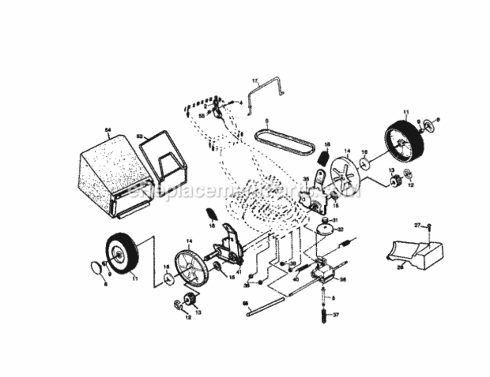 Page D Diagram and Parts List for 917379450  Craftsman Lawn Mower