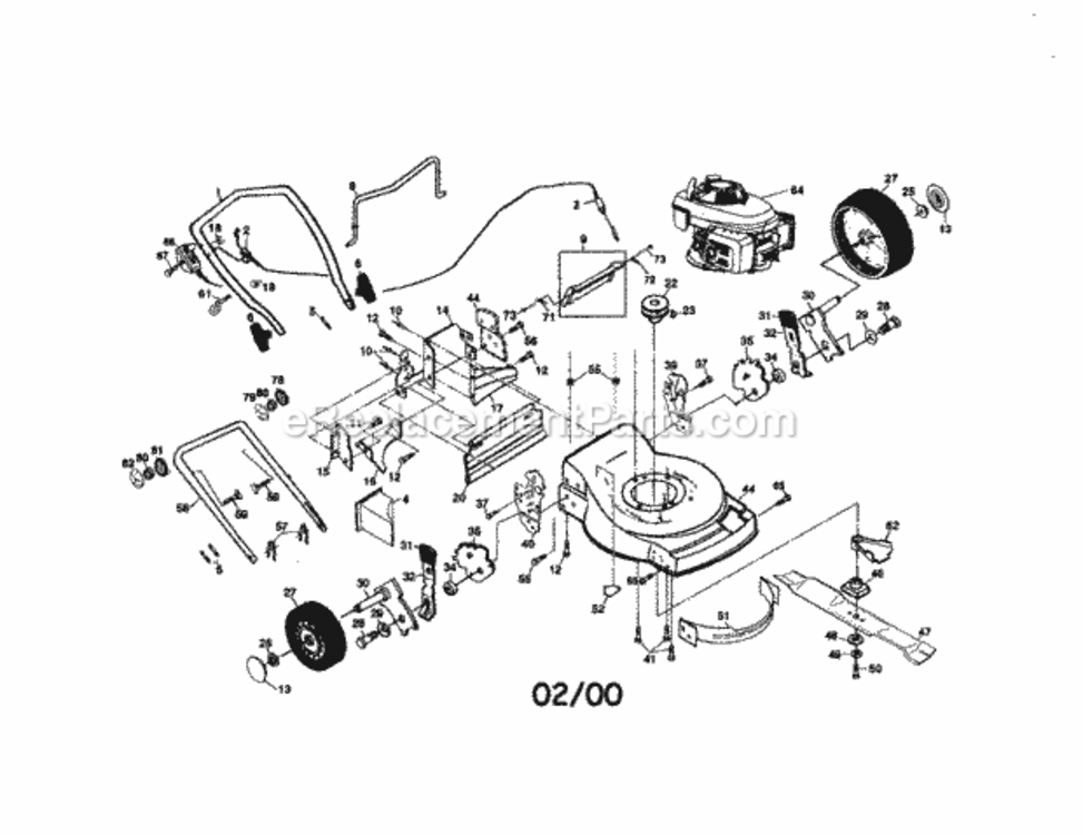 Page A Diagram and Parts List for 917379480  Craftsman Lawn Mower