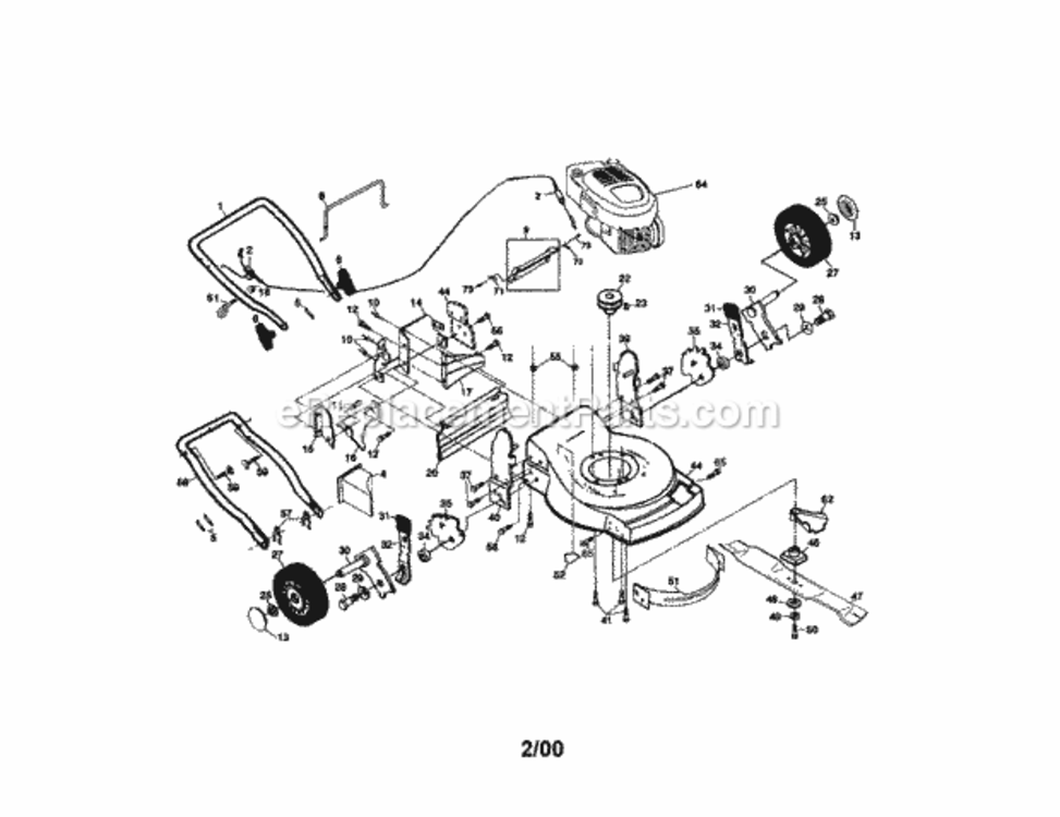 Page A Diagram and Parts List for 917379540  Craftsman Lawn Mower