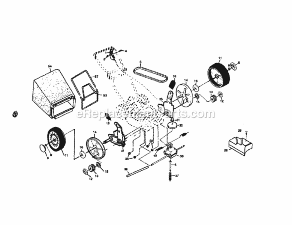 Page B Diagram and Parts List for 917379582  Craftsman Lawn Mower