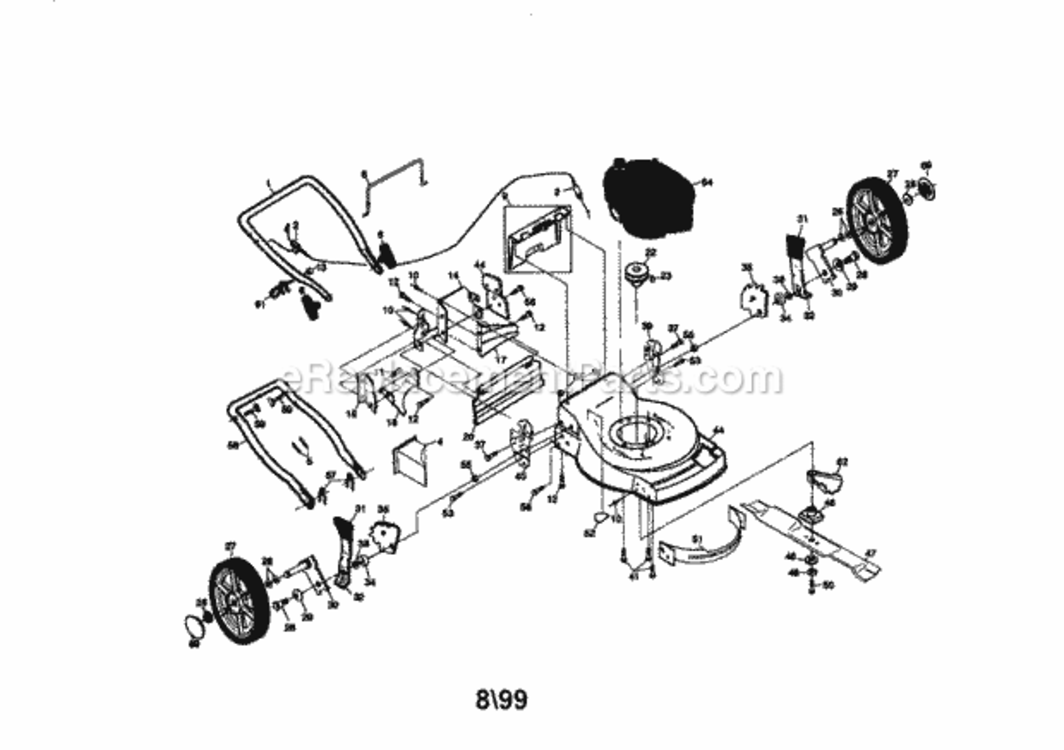 Page A Diagram and Parts List for 917379590  Craftsman Lawn Mower
