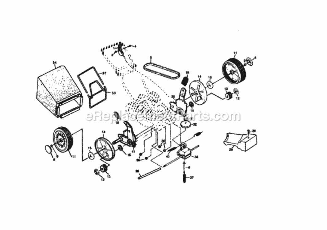 Page B Diagram and Parts List for 917379590  Craftsman Lawn Mower