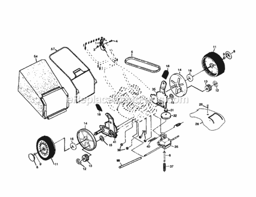 Page B Diagram and Parts List for 917379610  Craftsman Lawn Mower