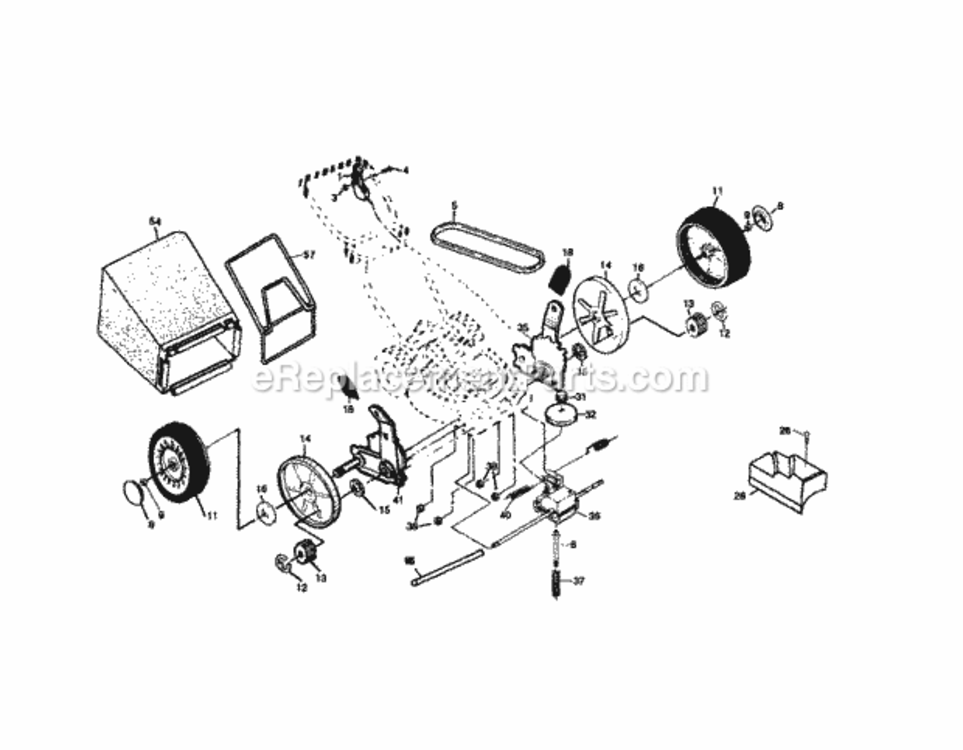 Page B Diagram and Parts List for 917379680  Craftsman Lawn Mower