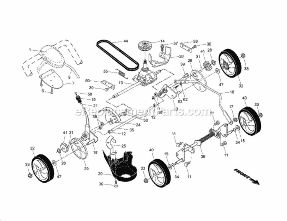 Page B Diagram and Parts List for 917379700  Craftsman Lawn Mower