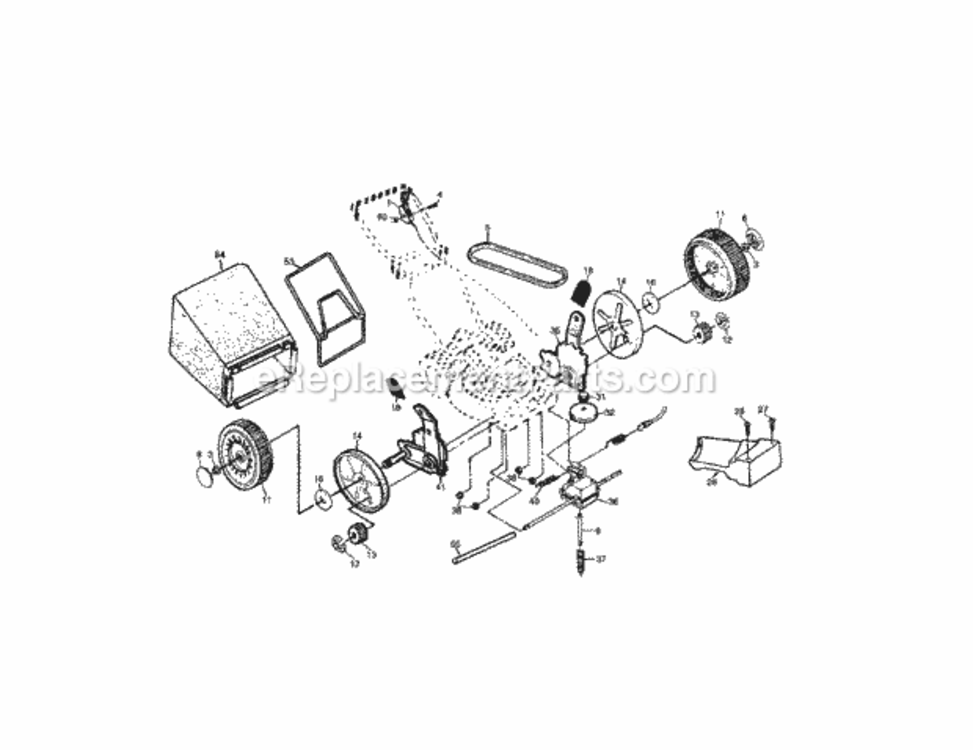 Page B Diagram and Parts List for 917379740  Craftsman Lawn Mower