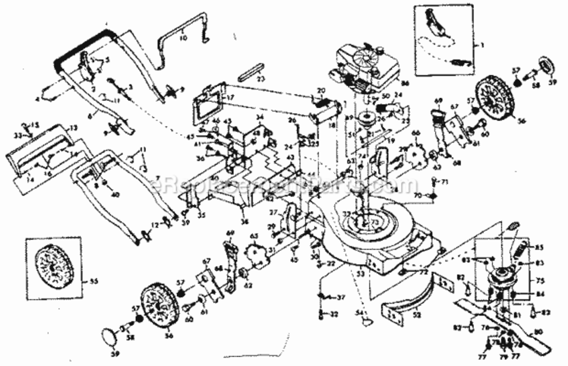 Page A Diagram and Parts List for 917379991  Craftsman Lawn Mower