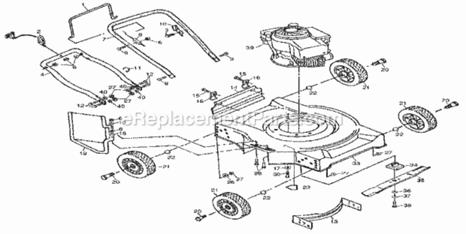 Page A Diagram and Parts List for 917380073  Craftsman Lawn Mower