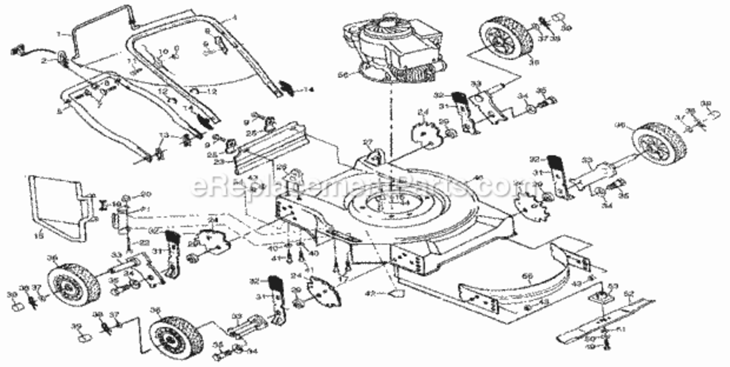 Page A Diagram and Parts List for 917380091  Craftsman Lawn Mower