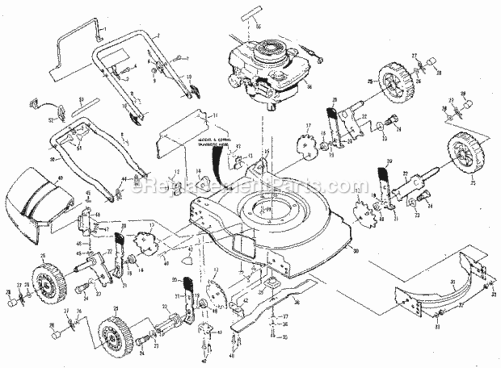 Page A Diagram and Parts List for 917380231  Craftsman Lawn Mower