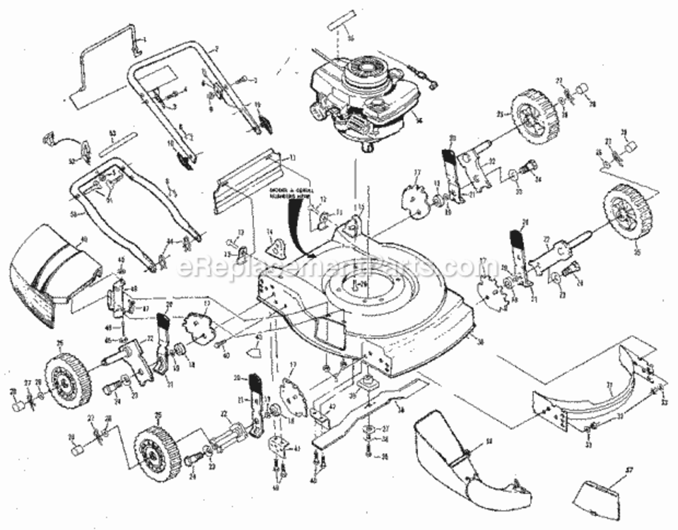 Page A Diagram and Parts List for 917380260  Craftsman Lawn Mower