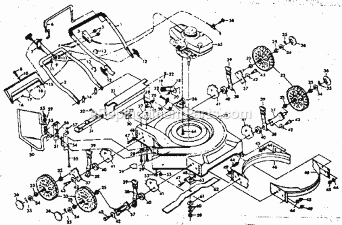 Page A Diagram and Parts List for 917380301  Craftsman Lawn Mower