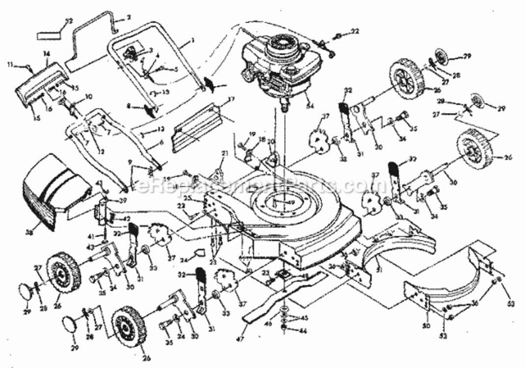 Page A Diagram and Parts List for 917380350  Craftsman Lawn Mower