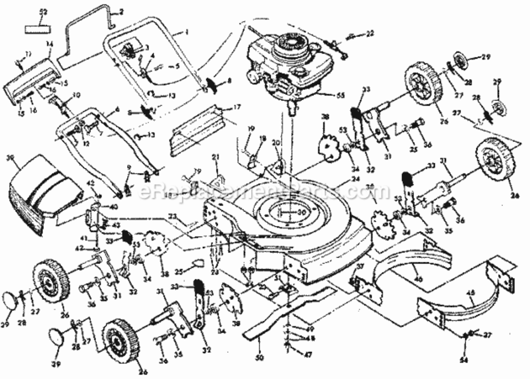 Page A Diagram and Parts List for 917380360  Craftsman Lawn Mower